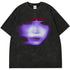 Purple Washed Shadow Black Graphic T-shirt 