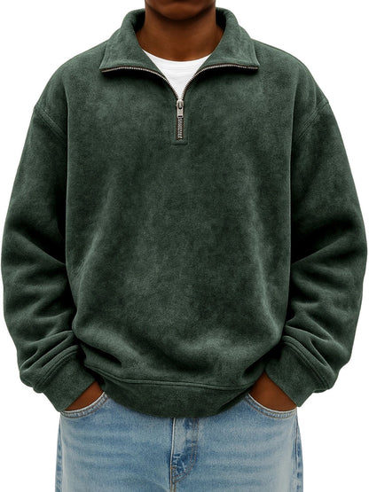 oversized mens half-zip hoodie