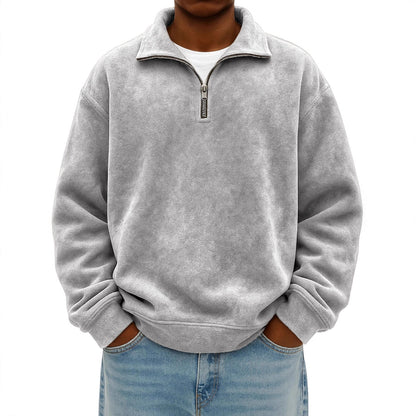 oversized mens half-zip hoodie