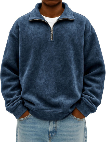 oversized mens half-zip hoodie