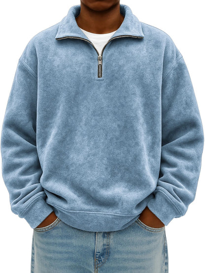 oversized mens half-zip hoodie