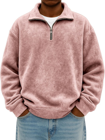 oversized mens half-zip hoodie